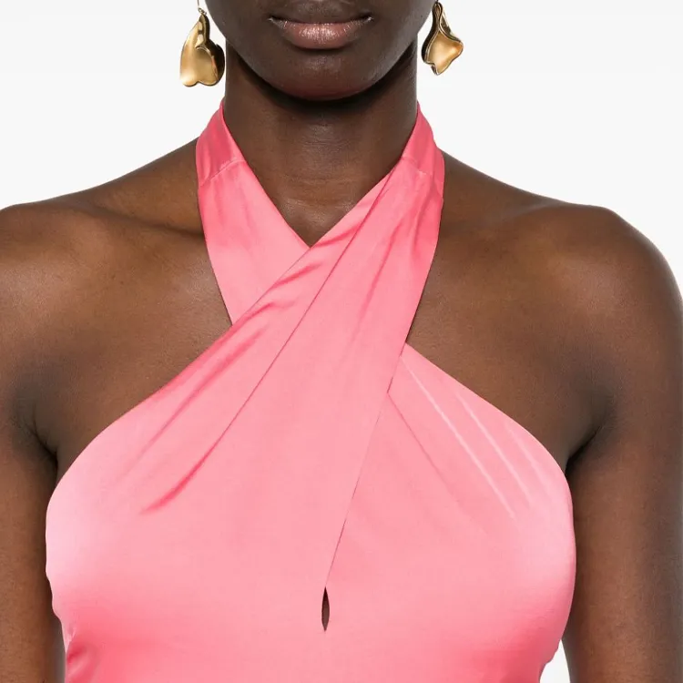D.Exterior Halterneck Maxi Dress-4