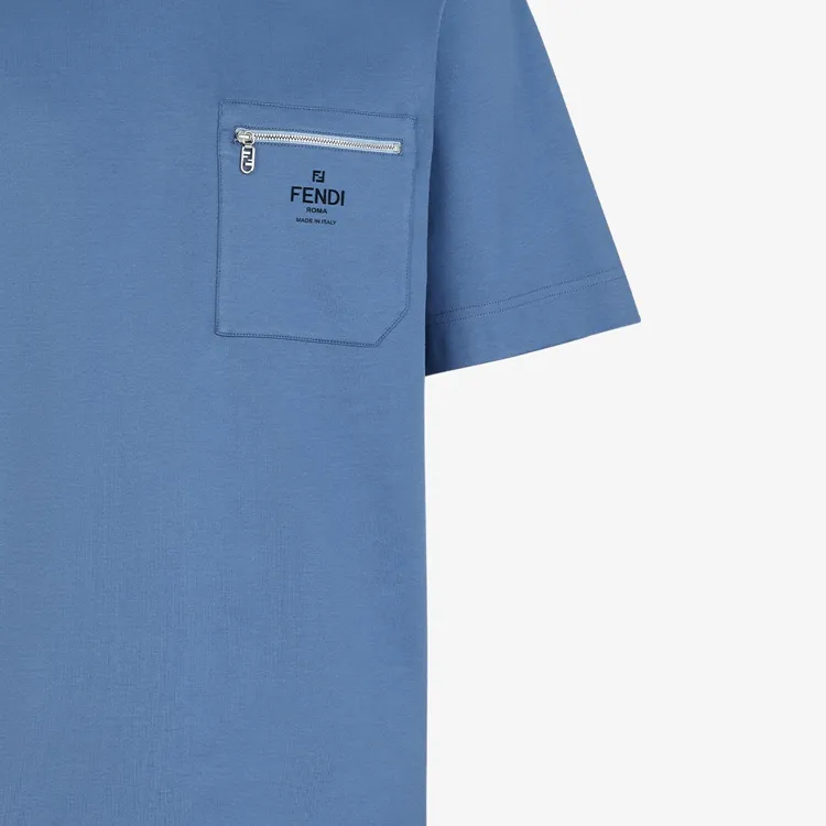 FENDI Logo Printed Crewneck T Shirt-4