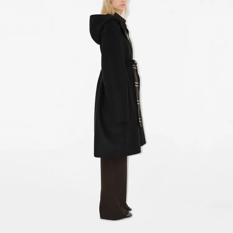 Burberry Wool Reversible Hooded Coat-4