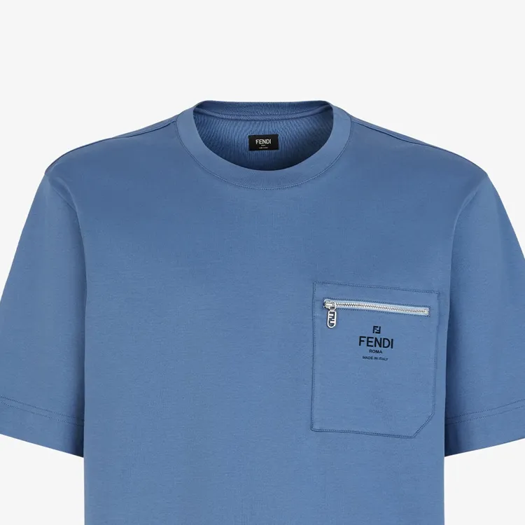 FENDI Logo Printed Crewneck T Shirt-2