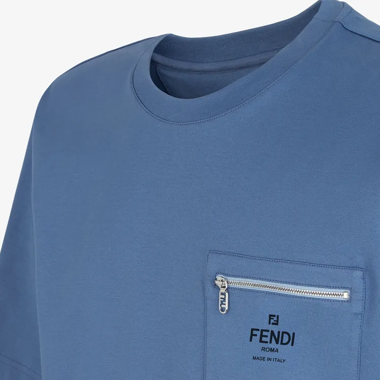 FENDI Logo Printed Crewneck T Shirt-6