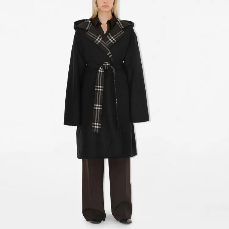 Burberry Wool Reversible Hooded Coat-2