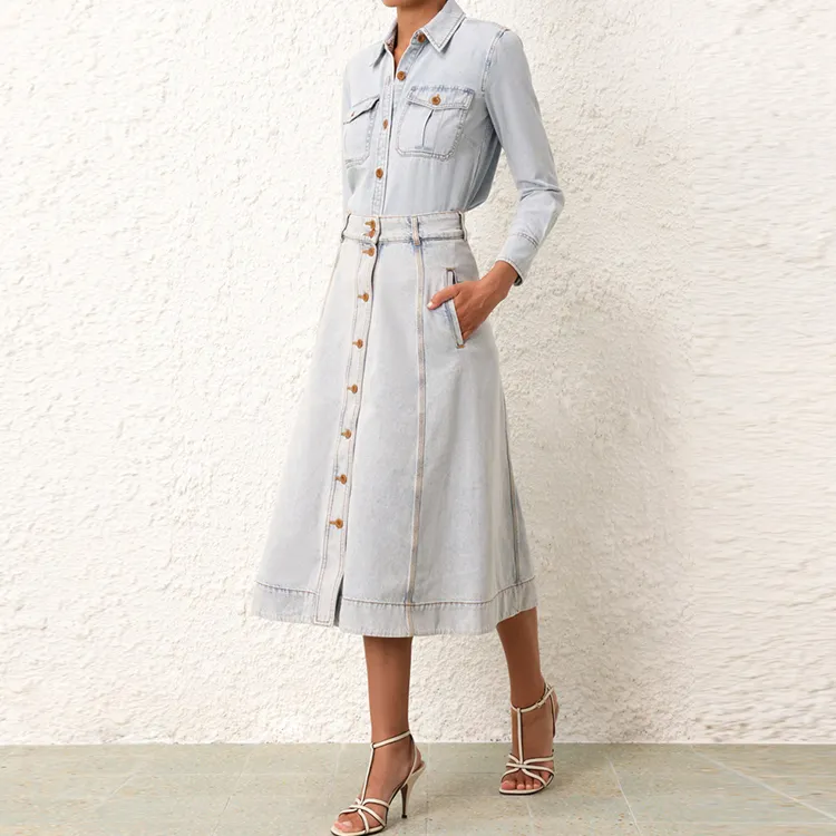 Zimmermann SS24 Denim Jacket Women's Storm Blue-1