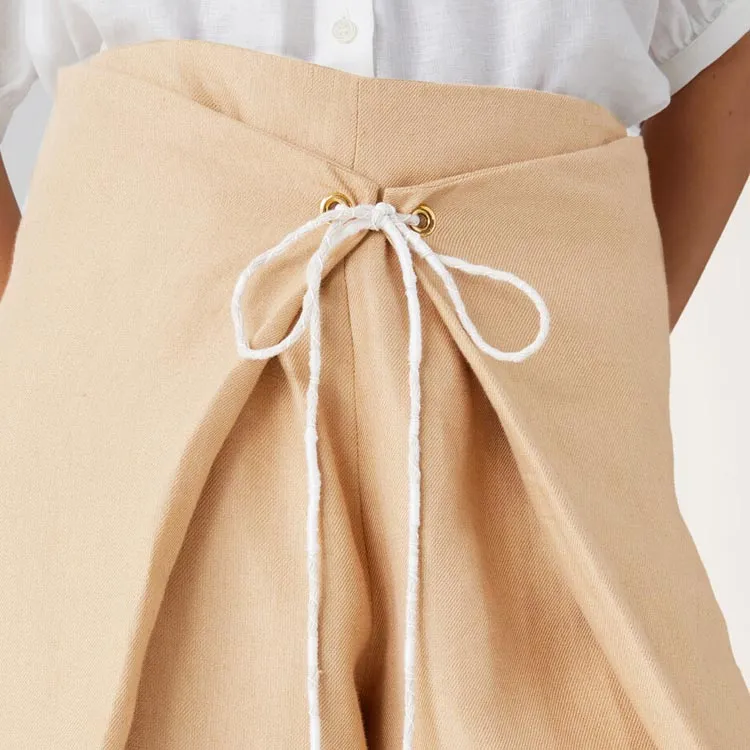 Loro Piana SS24 Casual Pants Women's Ginseng Light Yellow-5