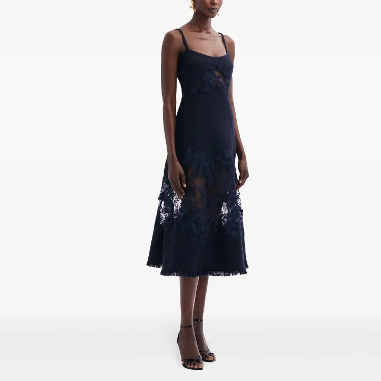 OSCAR DE LA RENTA SS24 Slip Dresses Women's Navy-3