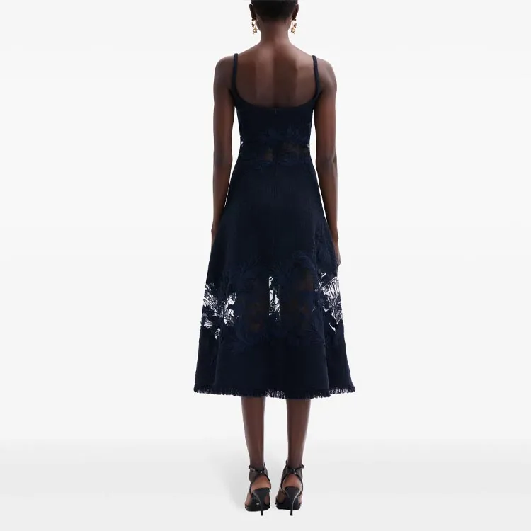 OSCAR DE LA RENTA SS24 Slip Dresses Women's Navy-2