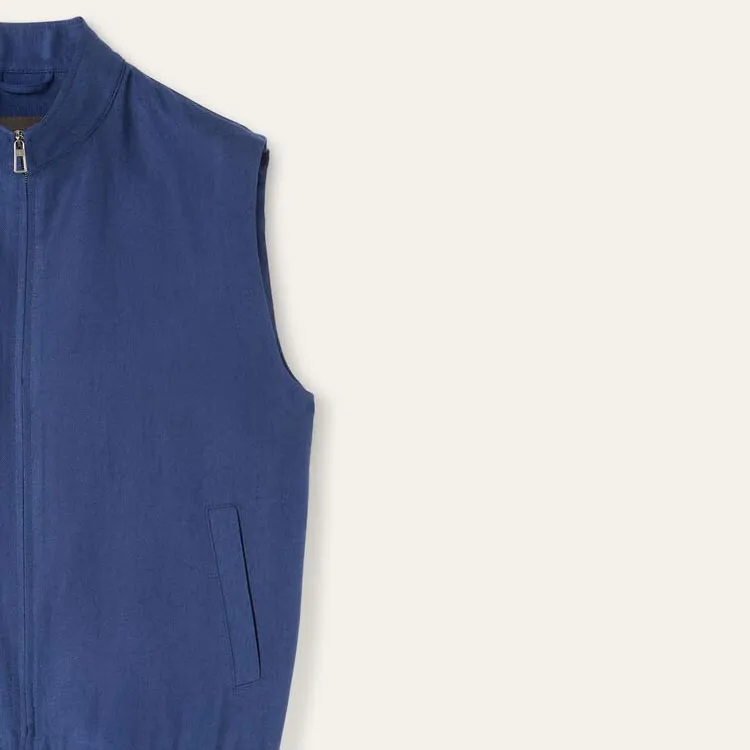 Loro Piana SS24 Vest Men's Sea Blue-2
