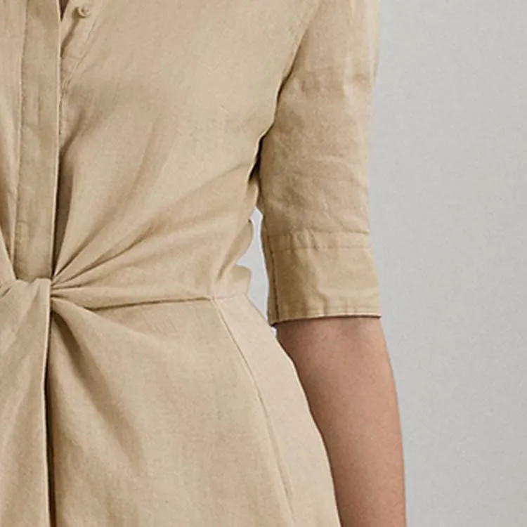 Polo Ralph Lauren FW24 Short Sleeved Dress Women's Sand-3