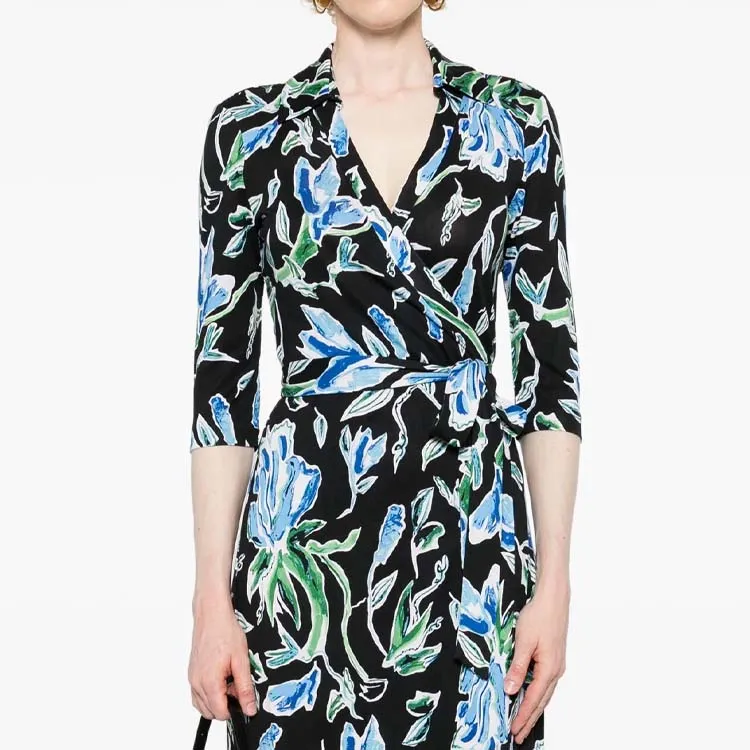 DVF Diane Von Furstenberg Wrap design Silk Dress-4