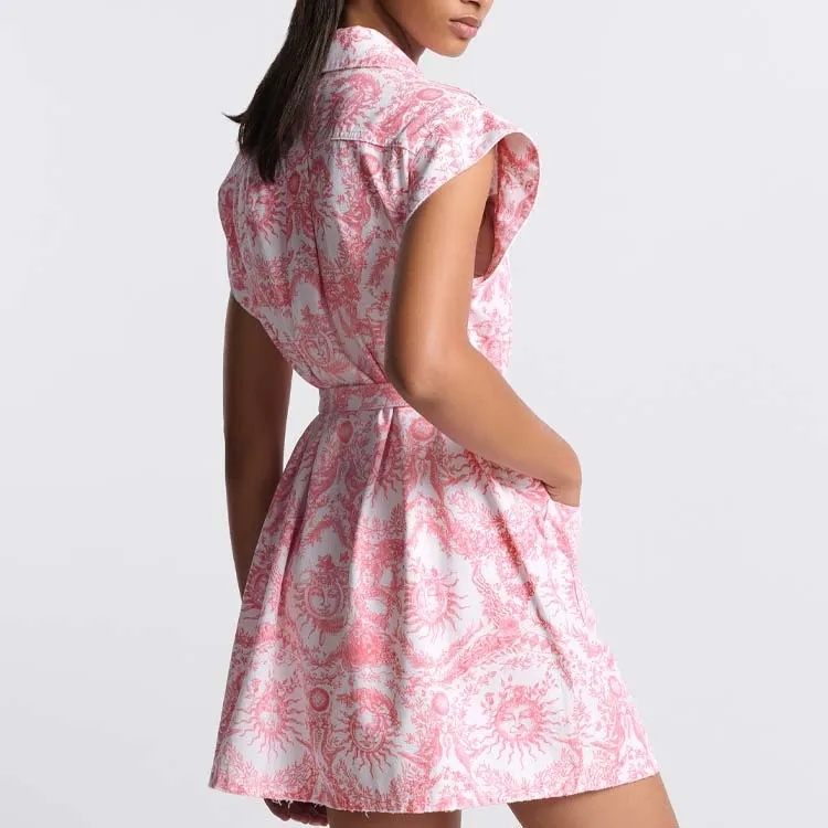 DIOR All Over Printed Belted Dress-4