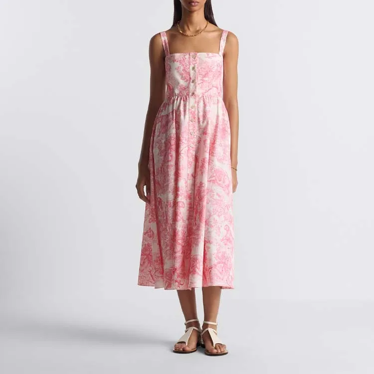 DIOR All Over Printed Sleeveless Dress-2
