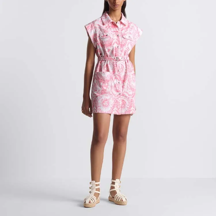 DIOR All Over Printed Belted Dress-2