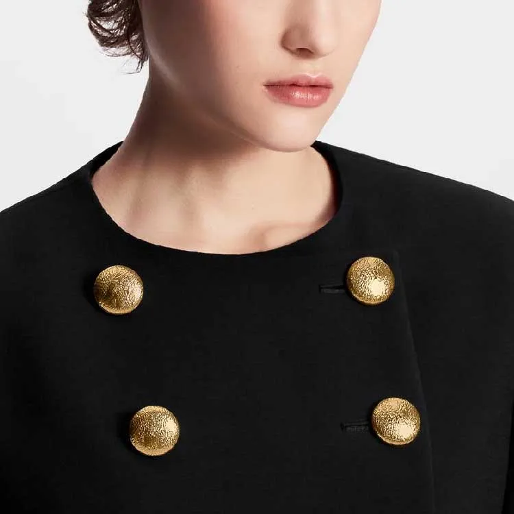 LOUIS VUITTON Hammered Button Tailored Jacket-4