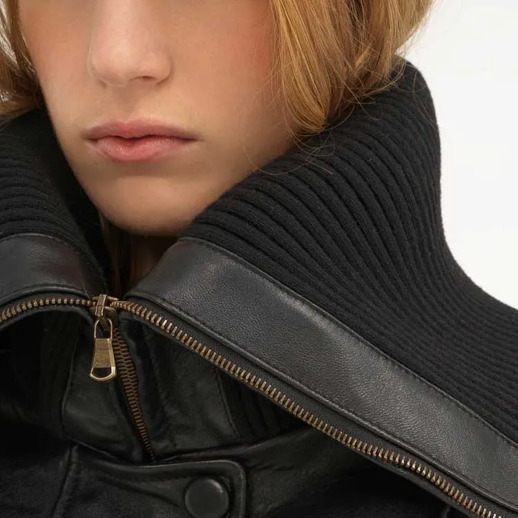 Chloé Leather Bomber Jacket-6