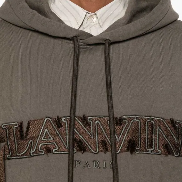 Lanvin Lace Detailed Drawstring Hoodie-4