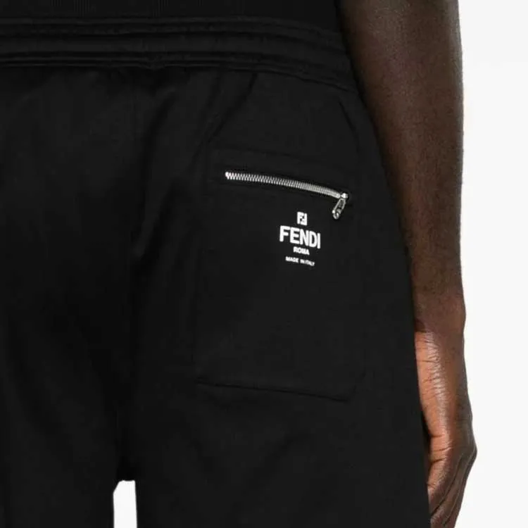 FENDI Logo-print Track Shorts-4