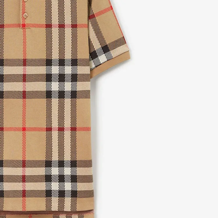 Burberry Check Cotton Jacquard Polo Shirt-4