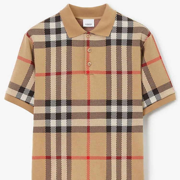 Burberry Check Cotton Jacquard Polo Shirt-2