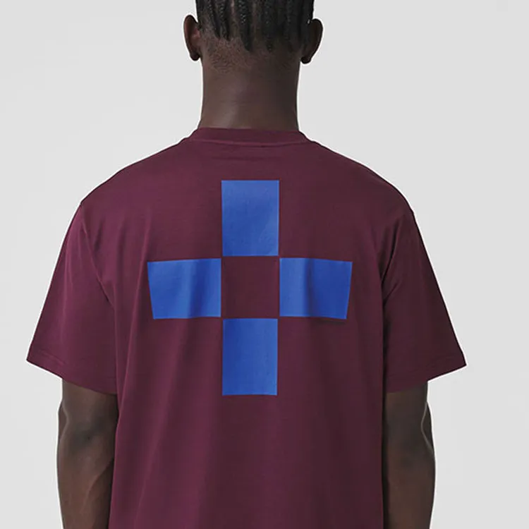 Burberry T-Shirts Men Burgundy Red-5