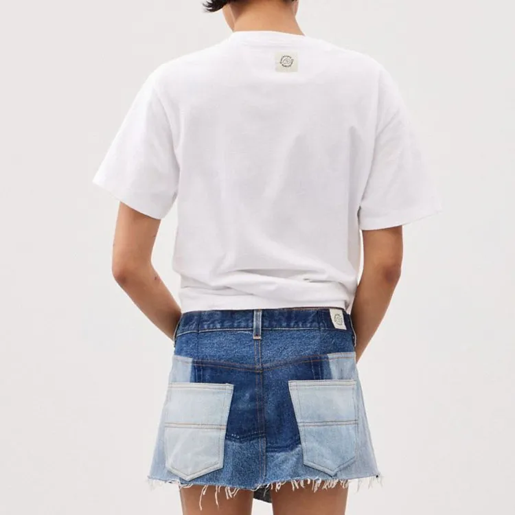 COACH Denim Short Skirts Women's Blue-3