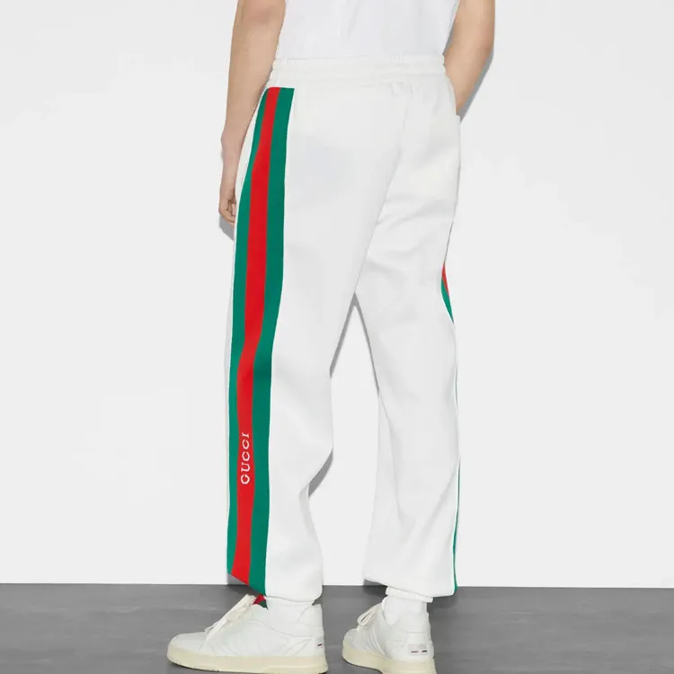 GUCCI SS24 Knitted Sports Pants Men's White-3
