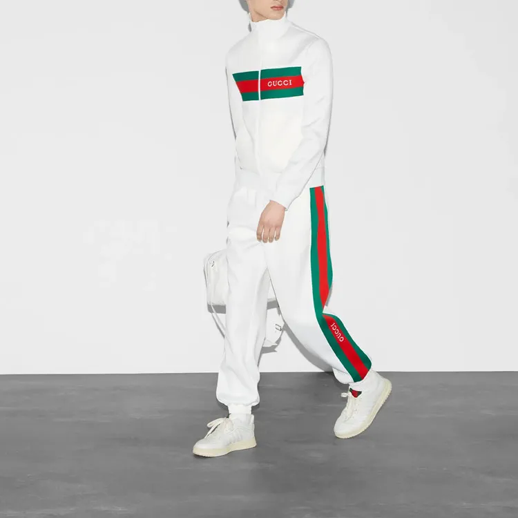 GUCCI SS24 Knitted Sports Pants Men's White-2