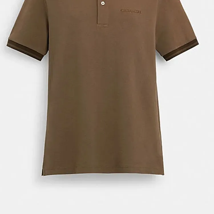 COACH SS24 Polo Shirt Men's Sand Yellow-5