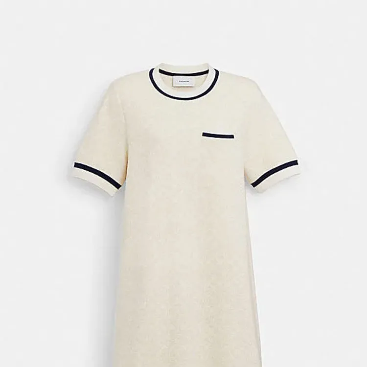 COACH SS24 Short Sleeved Dresses Women's Ivory White-3