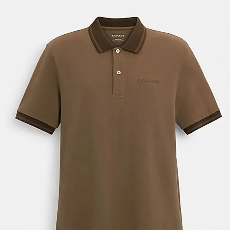 COACH SS24 Polo Shirt Men's Sand Yellow-4