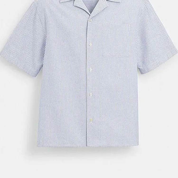 COACH Shirts Men Blue-5