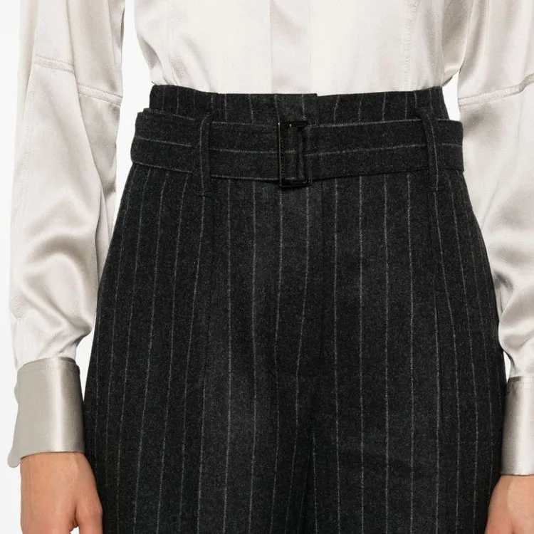 Brunello Cucinelli Striped Belted Trousers-4