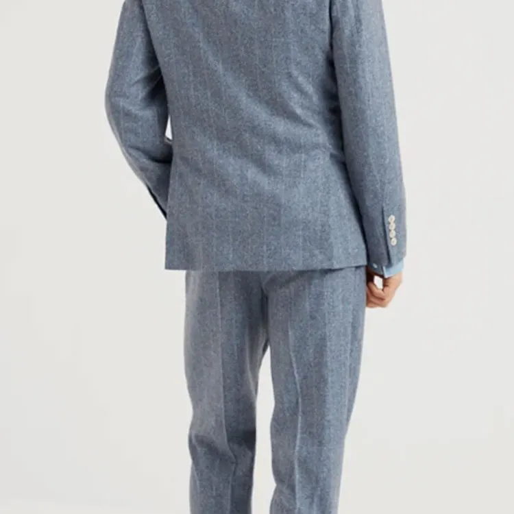 Brunello Cucinelli Single Breasted Pinstriped Suit-3