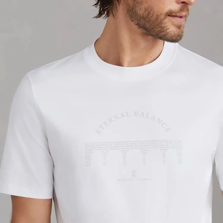 Brunello Cucinelli Graphic Printed Crewneck T Shirt-5