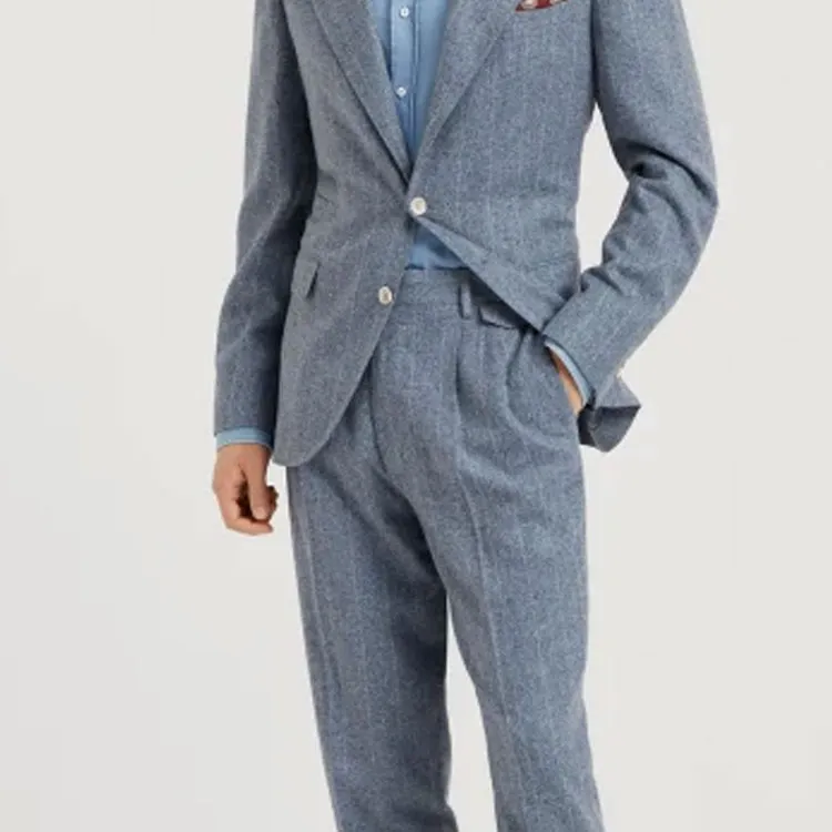 Brunello Cucinelli Single Breasted Pinstriped Suit-5