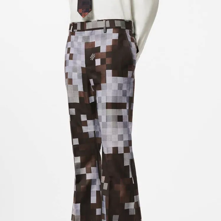 LOUIS VUITTON Silk And Wool Blend Tailored Flared Pants-6