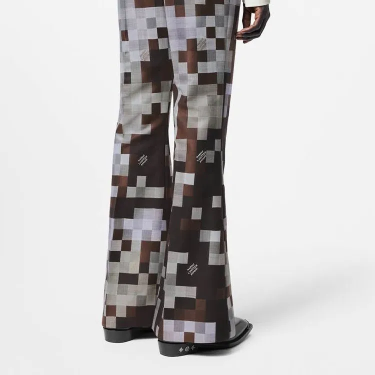 LOUIS VUITTON Silk And Wool Blend Tailored Flared Pants-5