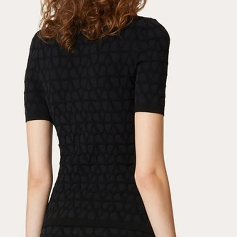 Valentino Toile Iconographe Crewneck Knitted Top-5