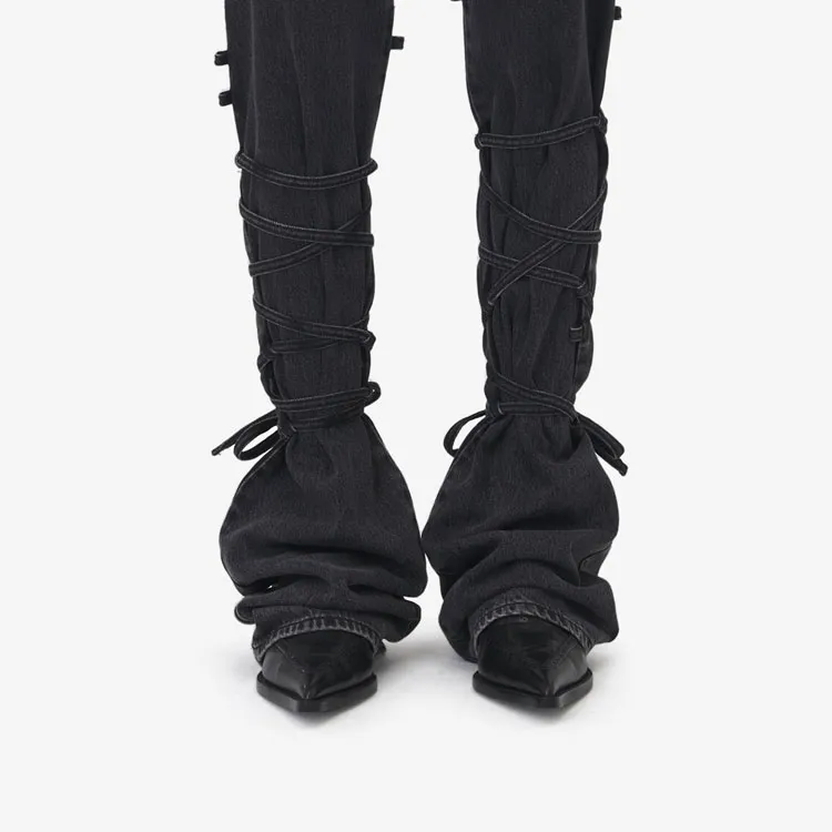 Alexander McQueen Tied Jeans-5