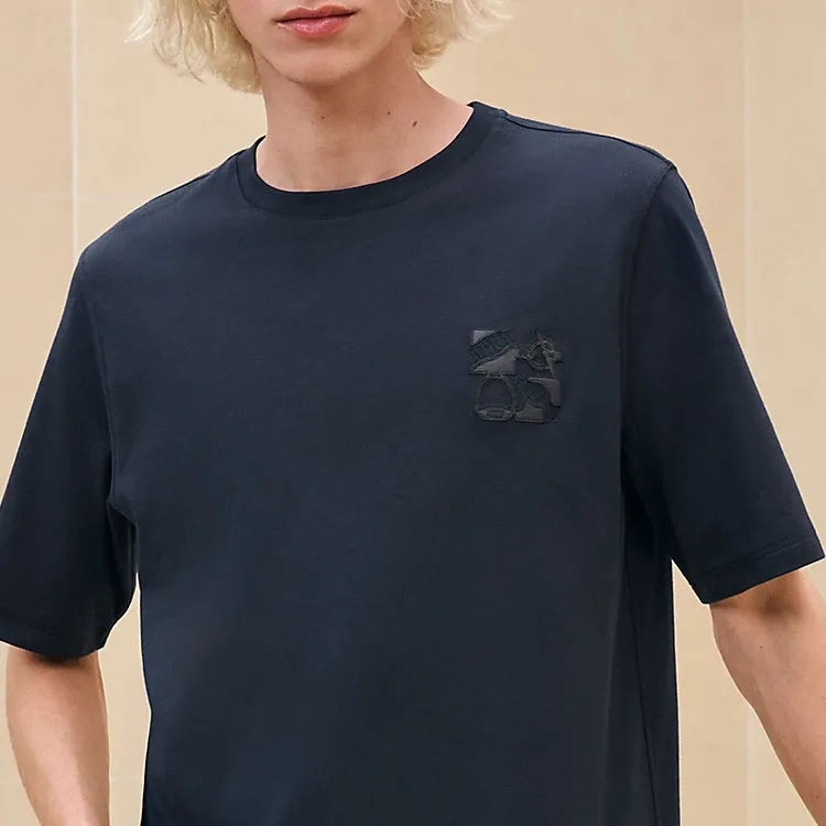 HERMES FW24 T Shirt Men's Marine Blue-2