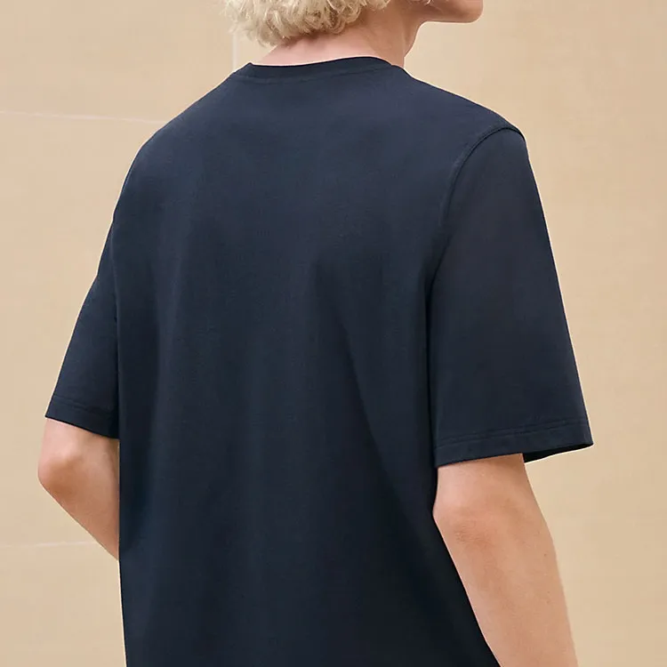 HERMES FW24 T Shirt Men's Marine Blue-4