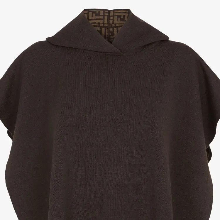 FENDI Hooded Stretch Poncho-3