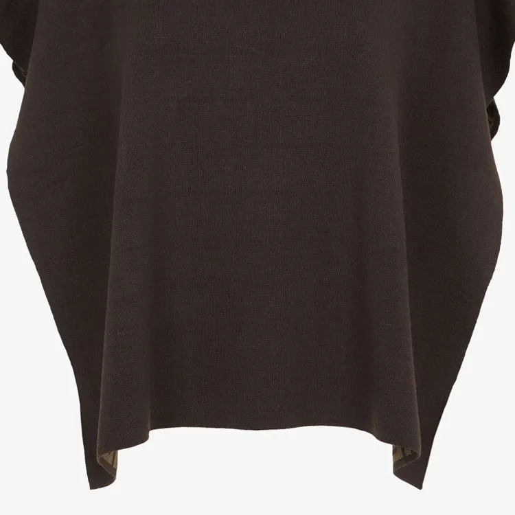 FENDI Hooded Stretch Poncho-4