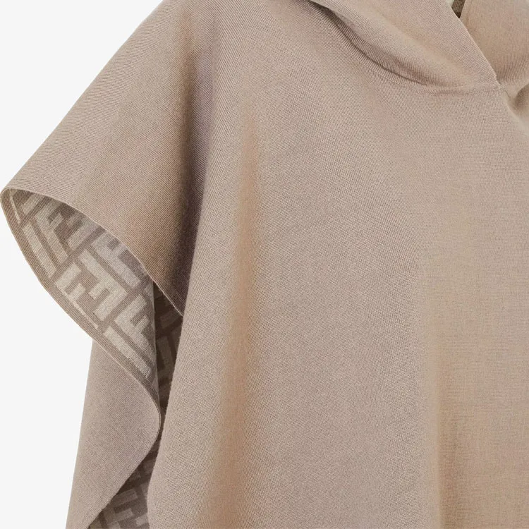 FENDI Hooded Stretch Poncho-2