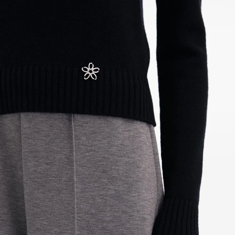 Oscar De La Renta O Flower Cashmere Jumper-4