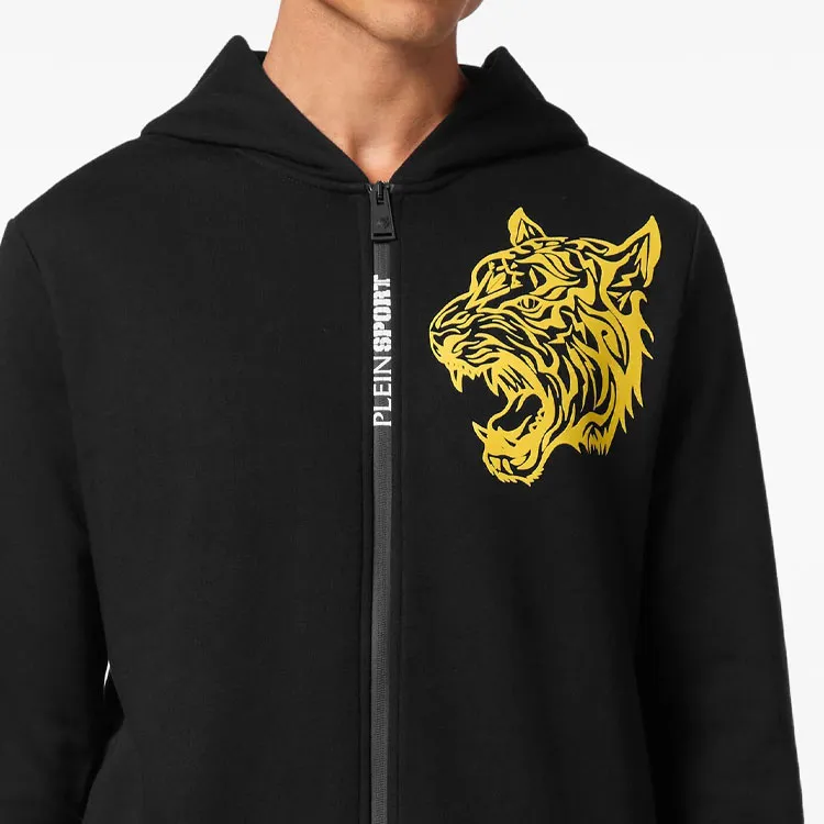 PLEIN SPORT Tiger Print Zipped Hoodie-4