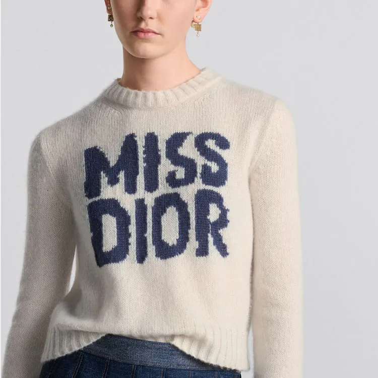 DIOR FW24 Cashmere Sweater Women's Ecru-3