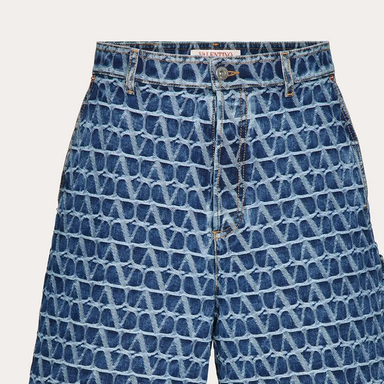 Valentino SS24 Denim Shorts Men's Dark Blue-5