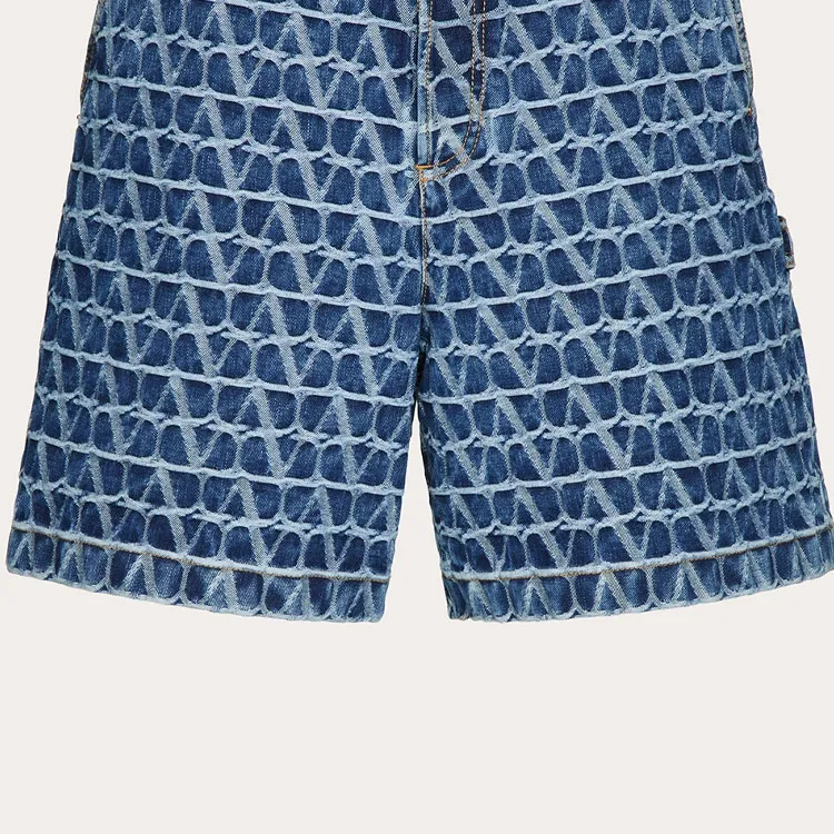 Valentino SS24 Denim Shorts Men's Dark Blue-6
