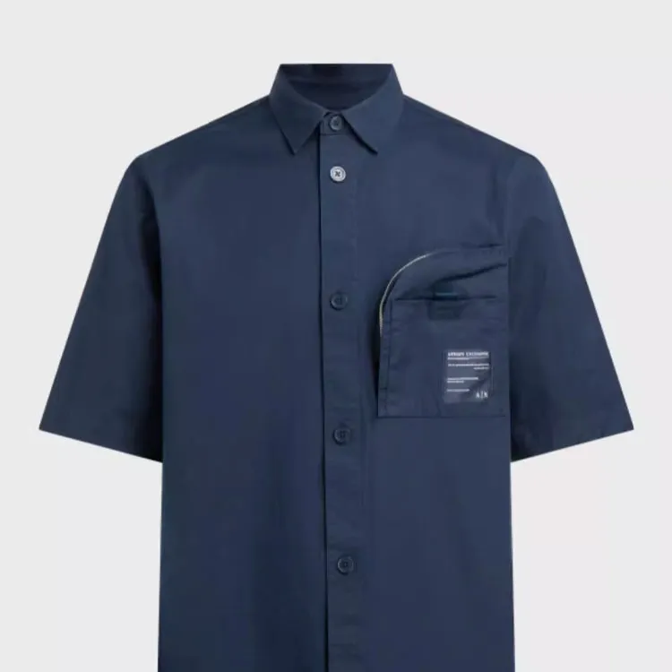 ARMANI EXCHANGEAE Shirt Men's Navy Blue-3