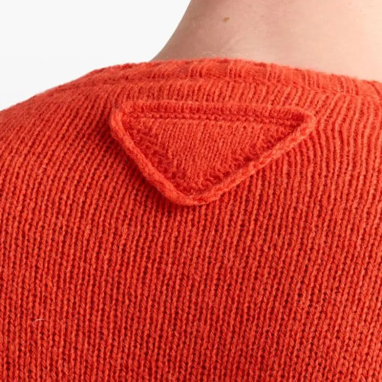 PRADA Logo Patch Cardigan-4